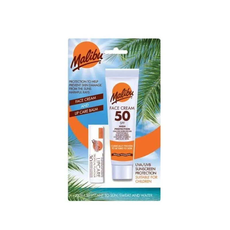 Alternativ bild 0 för Malibu Face Cream SPF 50 and Lip Care Balm SPF 30 40 ml
