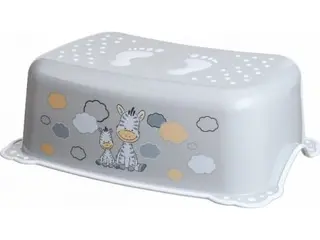 Produktfoto för Maltex badrumspall antislip, zebra grå