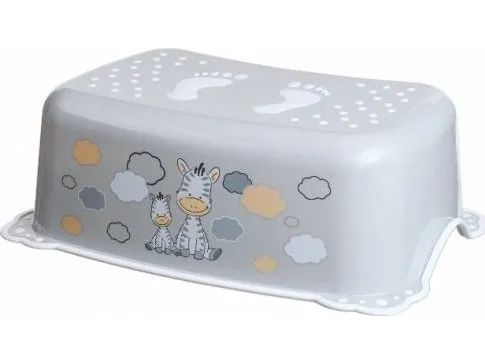 Alternativ bild 0 för Maltex badrumspall antislip, zebra grå