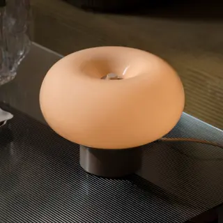 Produktfoto för Malti bordslampa, glas, beige, Ø 27,5 cm, E27 – Nordlux - Vardagsrum - Med en ljuskälla