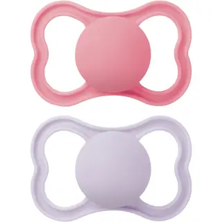 Produktfoto för MAM Air Silicone Pink 6-16 mån 2 st