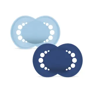 Produktfoto för MAM Original Silicone 16-36 mån Blue Unprinted 2-pack