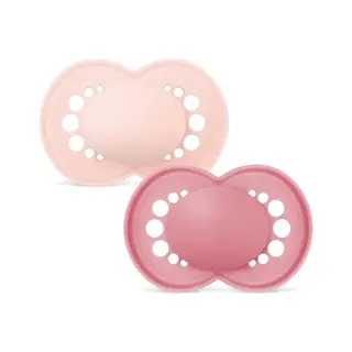 Produktfoto för MAM Original Silicone 6-16 mån Pink Unprinted 2-pack