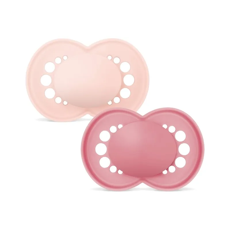 Bild 1 för MAM Original Silicone 6-16 mån Pink Unprinted 2-pack