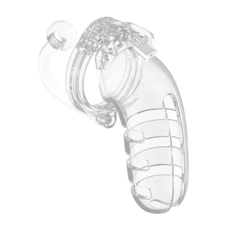 Bild 1 för Mancage 12 Chasity Cage With Plug Transparent Kyskhetsbur