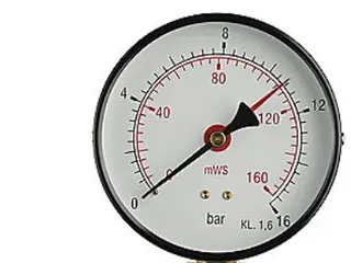 Produktfoto för Manometer 1/2XØ80 0-1 bar/0-10 MVS, nedadrettet studs