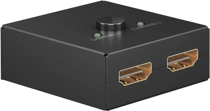 Alternativ bild 0 för Manuell Goobay 2 till 1 HDMI-switch- Svart