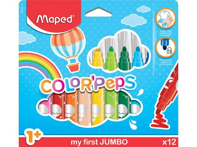 Alternativ bild 0 för Maped Fiberpenna MAPED My first Jumbo 12/fp