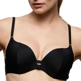 Produktfoto för Marie Jo Cassie Heart Shape Padded Bikini Top Svart C 75 Dam