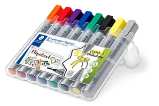 Produktfoto för Marker Lumocolor Flipchart- SB Graphic Recording light & shadow 8stk ass.