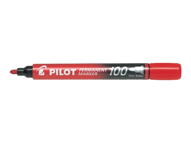 Alternativ bild 0 för Marker Pilot 100 rød rund spids (stk.)
