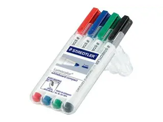 Produktfoto för Marker Staedtler Lumocolor® 341 WP4 Compact 1-2 mm med 4 stk. ass. farver i etui