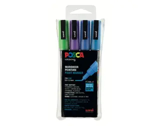 Produktfoto för Marker Uni Posca PC3M-4 Glitter ass. färger