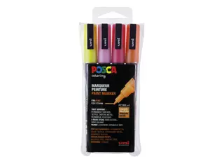 Produktfoto för Marker Uni Posca PC3M-4 Glitter ass. farver