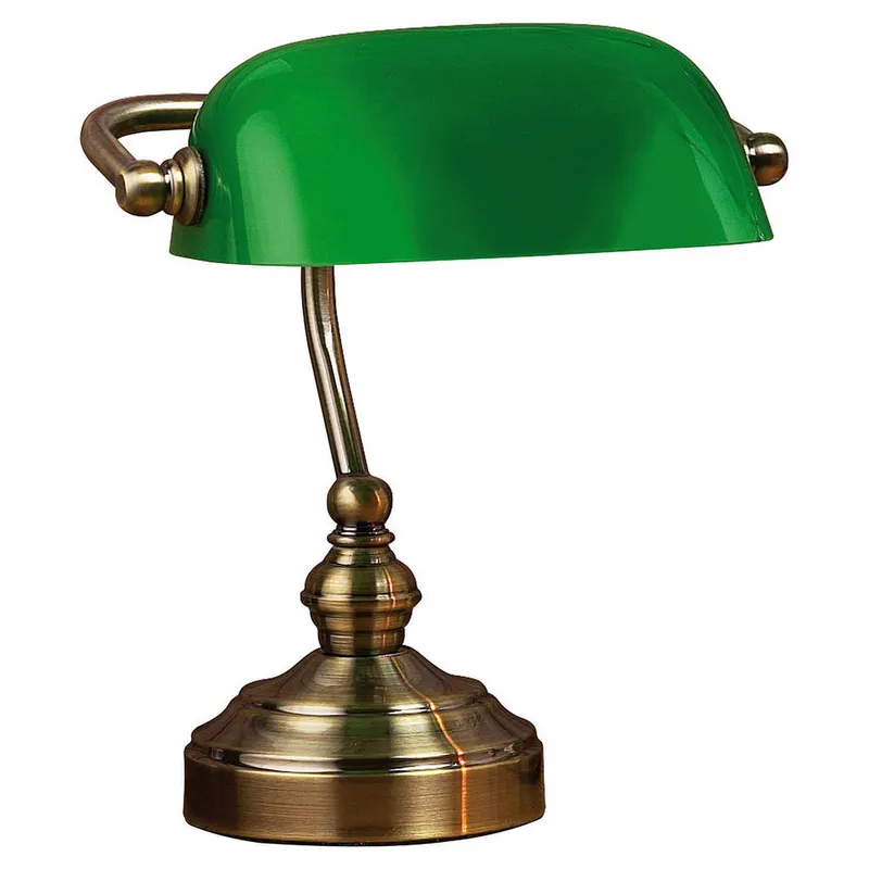 Bild 1 för Markslöjd - Bankers Bordslampa 25 cm Oxide/Green Markslöjd