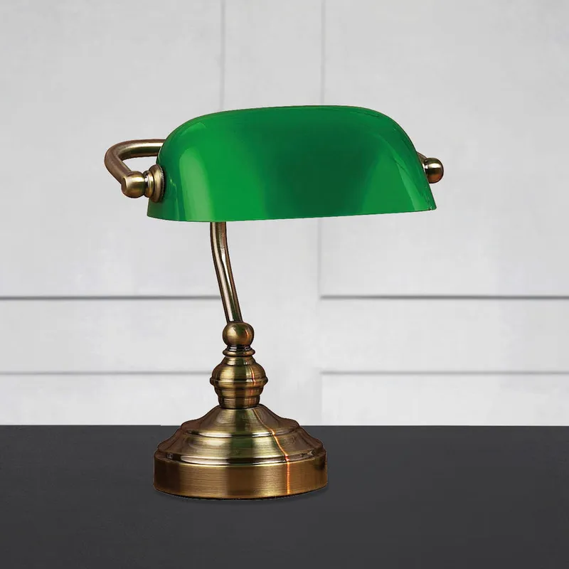 Bild 4 för Markslöjd - Bankers Bordslampa 25 cm Oxide/Green Markslöjd