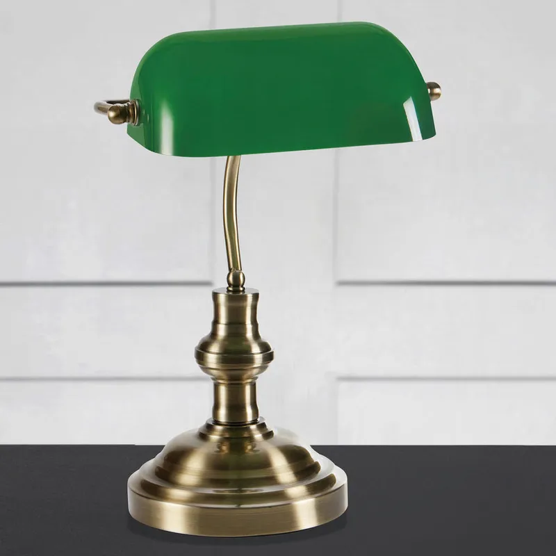 Bild 3 för Markslöjd - Bankers Bordslampa 42 cm Oxide/Green Markslöjd