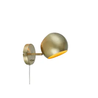 Produktfoto för Markslöjd - Edgar 1 Vägglampa Antique Brass Markslöjd