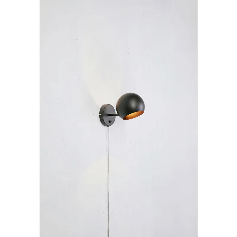 Bild 2 för Markslöjd - Edgar 1 Vägglampa Black Markslöjd