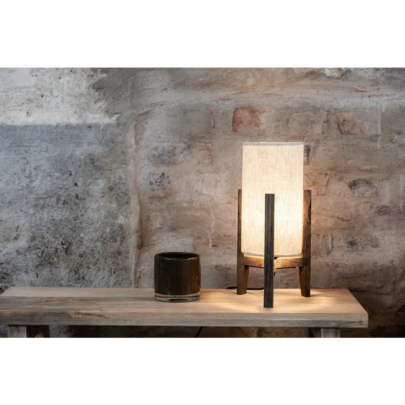 Bild 3 för Markslöjd - Eruca 1 Bordslampa H34 Walnut/Beige Markslöjd