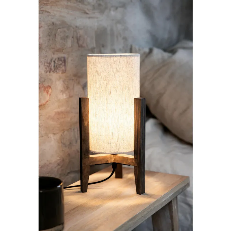 Bild 4 för Markslöjd - Eruca 1 Bordslampa H34 Walnut/Beige Markslöjd
