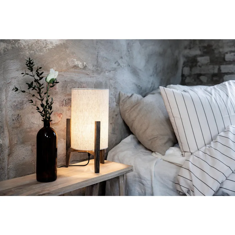 Bild 3 för Markslöjd - Eruca 1 Bordslampa H39 Walnut/Beige Markslöjd