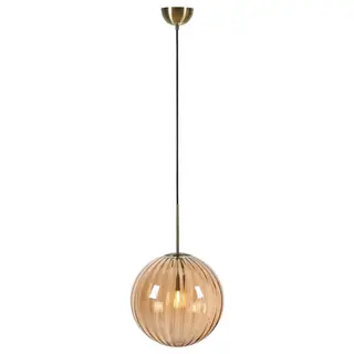 Produktfoto för Markslöjd - Fengari 1 Taklampa Antique Brass/Amber Markslöjd