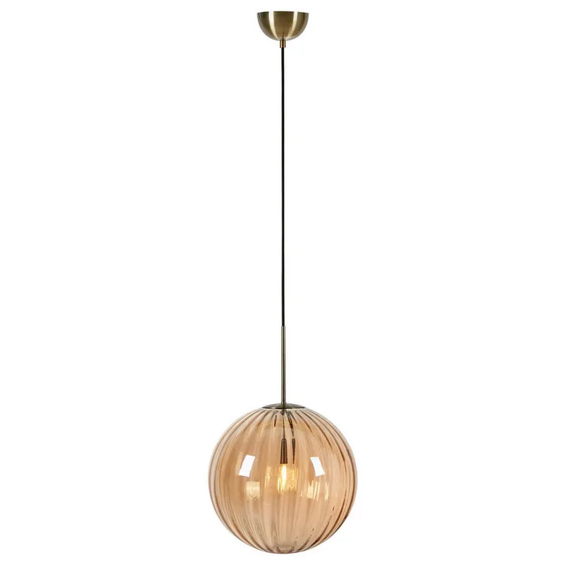 Bild 1 för Markslöjd - Fengari 1 Taklampa Antique Brass/Amber Markslöjd
