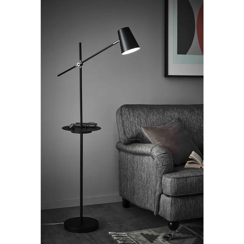 Bild 2 för Markslöjd - Linear 1 Golvlampa USB Black Markslöjd