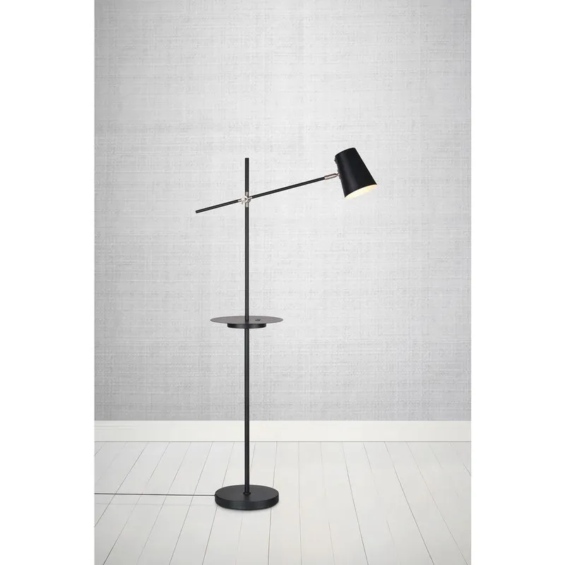 Bild 3 för Markslöjd - Linear 1 Golvlampa USB Black Markslöjd