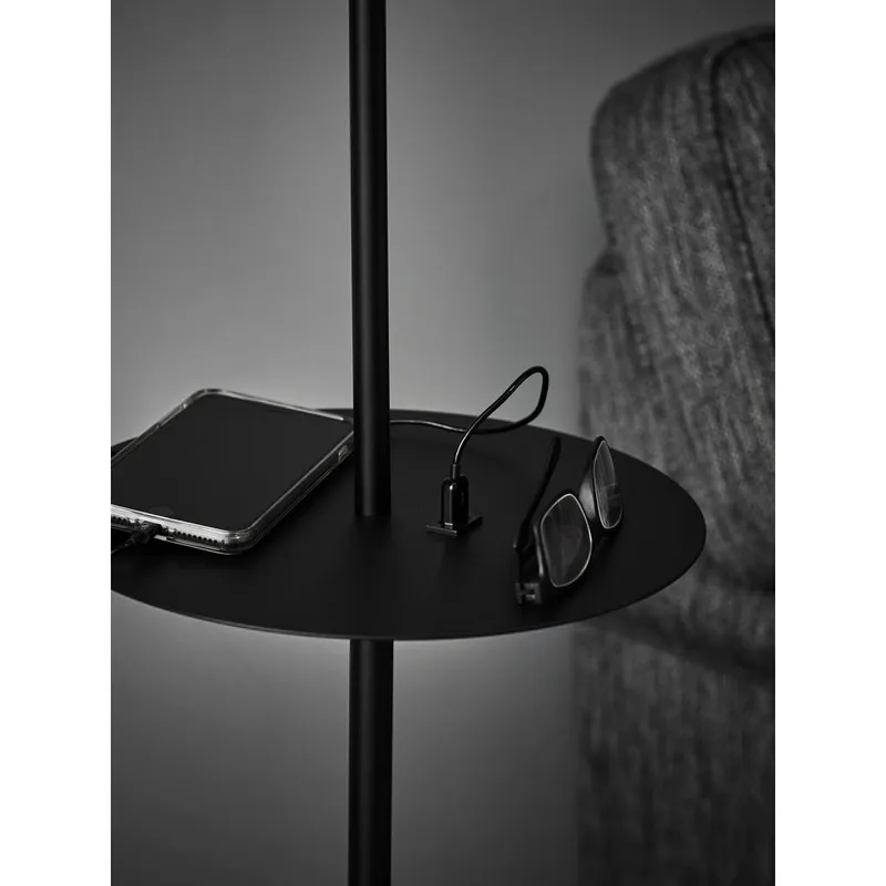 Bild 4 för Markslöjd - Linear 1 Golvlampa USB Black Markslöjd