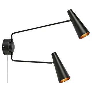 Produktfoto för Markslöjd - Peak 2 Vägglampa Black Markslöjd