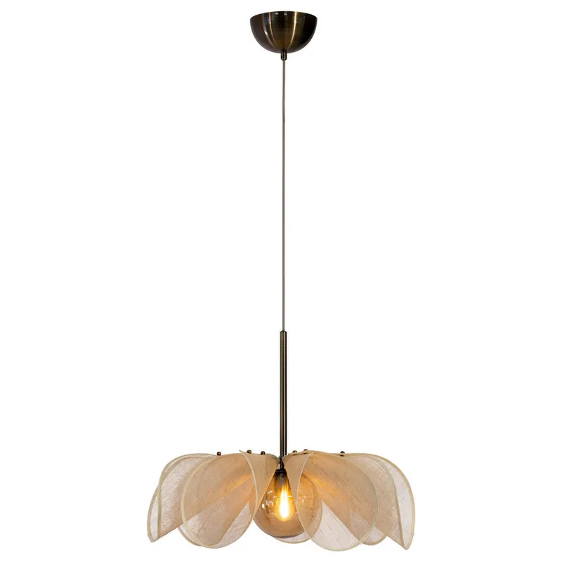 Bild 1 för Markslöjd - Styrka Taklampa Ø63 Beige/ Antique Brass/Amber Markslöjd