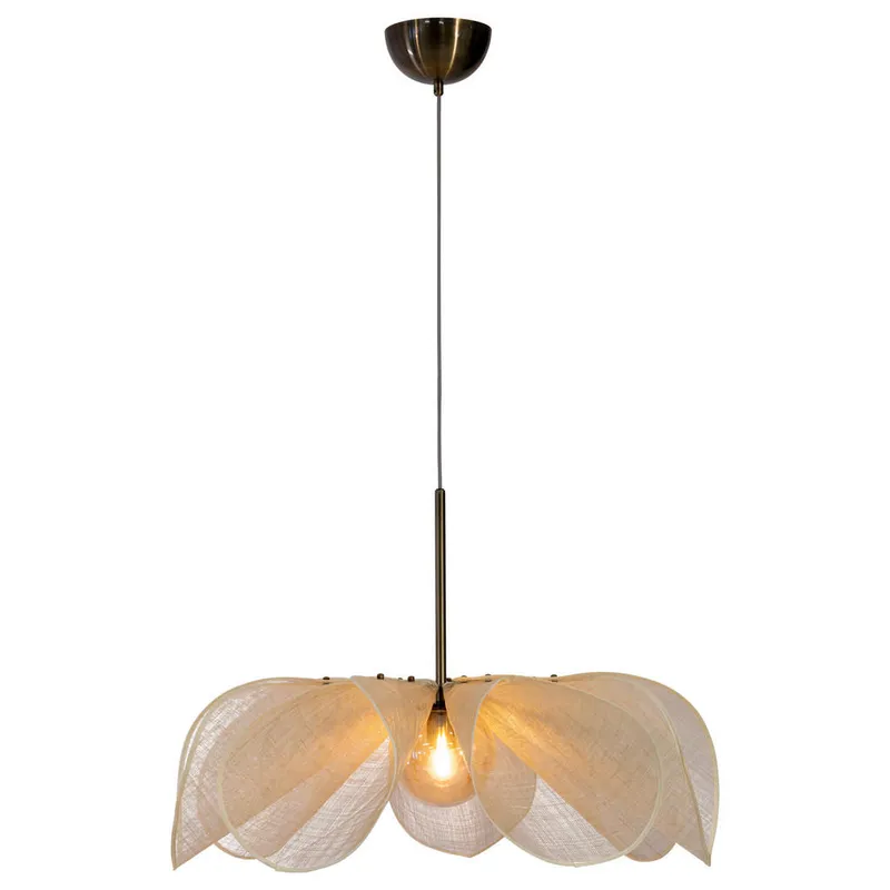 Bild 1 för Markslöjd - Styrka Taklampa Ø75 Beige/Antique Brass/Amber Markslöjd