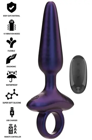 Produktfoto för Marlon Vibrating Anal Plug Remote Control Analplugg med vibrator