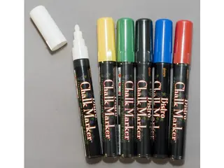 Produktfoto för Marvy Märkpenna, Chalk Marker, kulspets, 6 mm linjebredd, olika färger