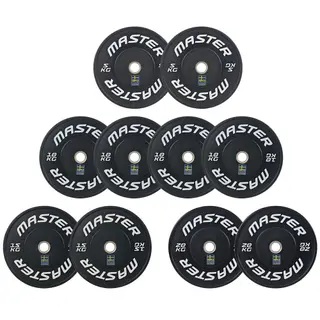Produktfoto för Master Fitness Bumper Set 120 kg SkiTeam, Viktskiva Bumper