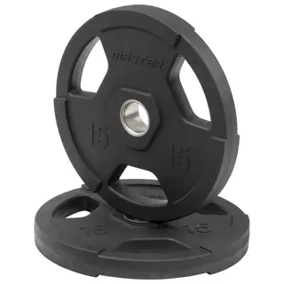 Produktfoto för Master Fitness Gummiklädd Skiva Deluxe, Viktskivor gummerade