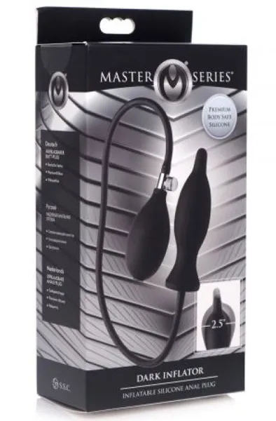 Bild 2 för Master Series Dark Inflator Anal Plug Uppblåsbar analplugg