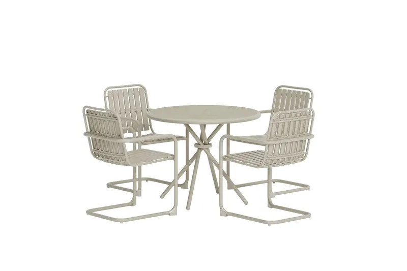 Bild 1 för Matgrupp Chios 90 cm med 4 Stolar Utomhus - Beige