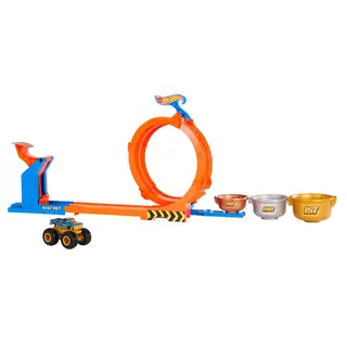 Produktfoto för Mattel Hot Wheels Monster Trucks Bigfoot 50 rocznica Pętla Skok po trofeum (JBX64)