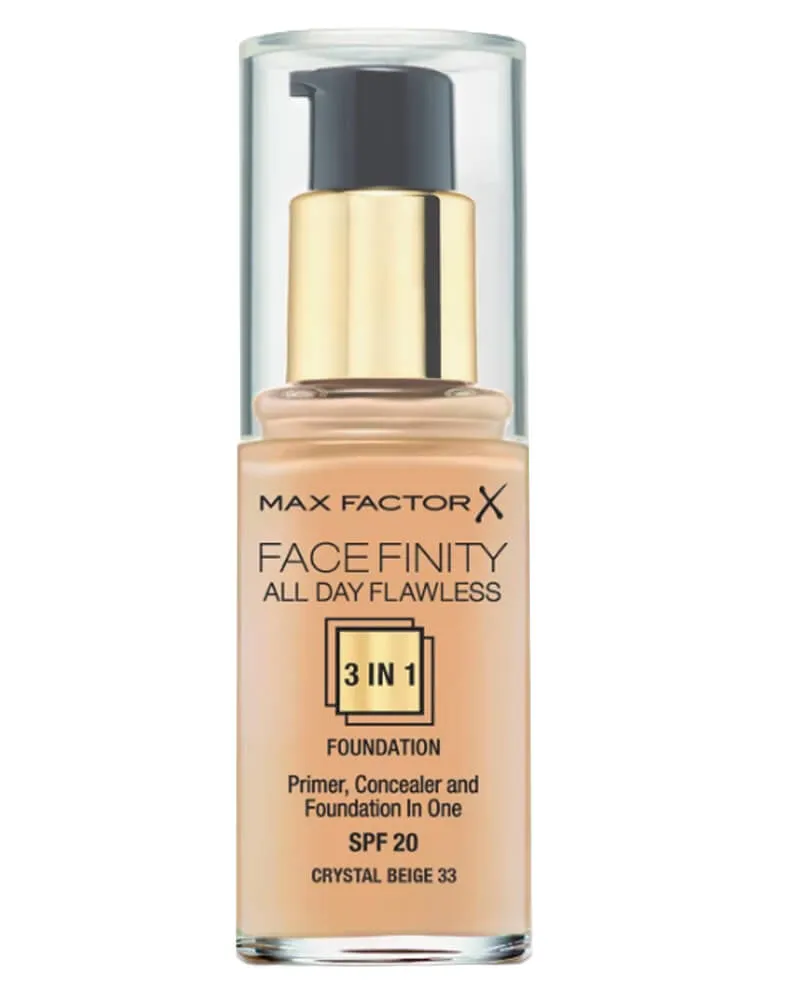 Bild 2 för Max Factor Facefinity 3-in-1 Foundation Crystal Beige 33 30 ml