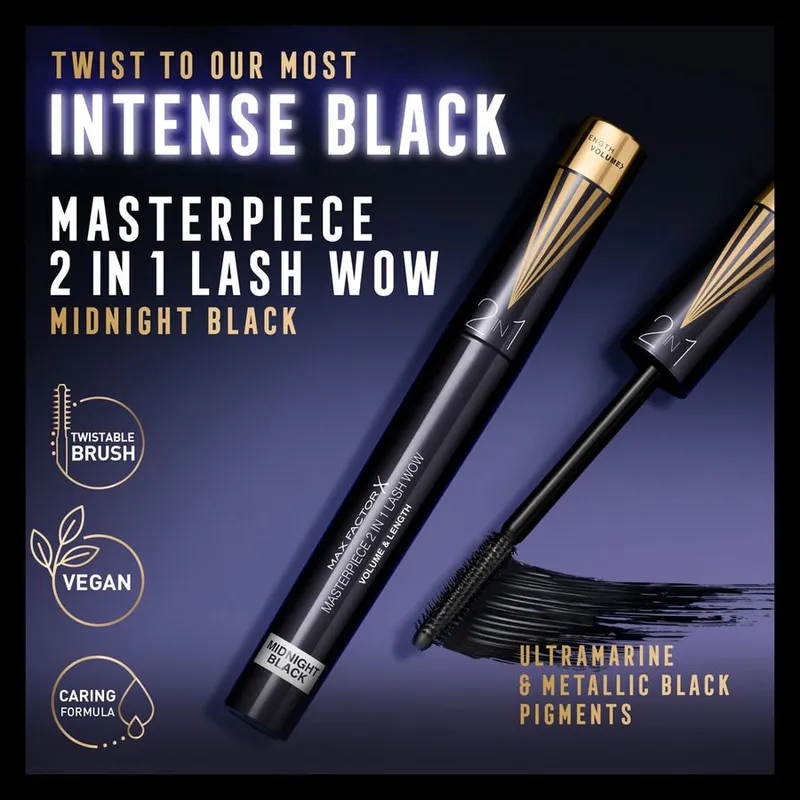 Bild 5 för MAX FACTOR Max Factor Masterpiece 2in1 Midnight Black 7 ml