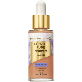 Produktfoto för Max Factor Miracle Pure 2in1 Skin Reset Serum Foundation 60-80 Light t
