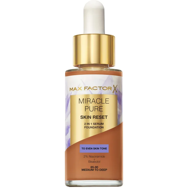 Bild 1 för Max Factor Miracle Pure 2in1 Skin Reset Serum Foundation 85-90 Medium