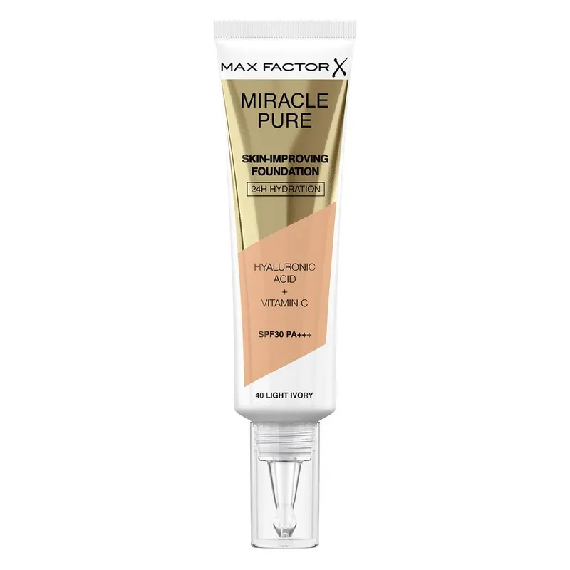 Bild 1 för MAX FACTOR Miracle Pure Foundation 40 Light ivory