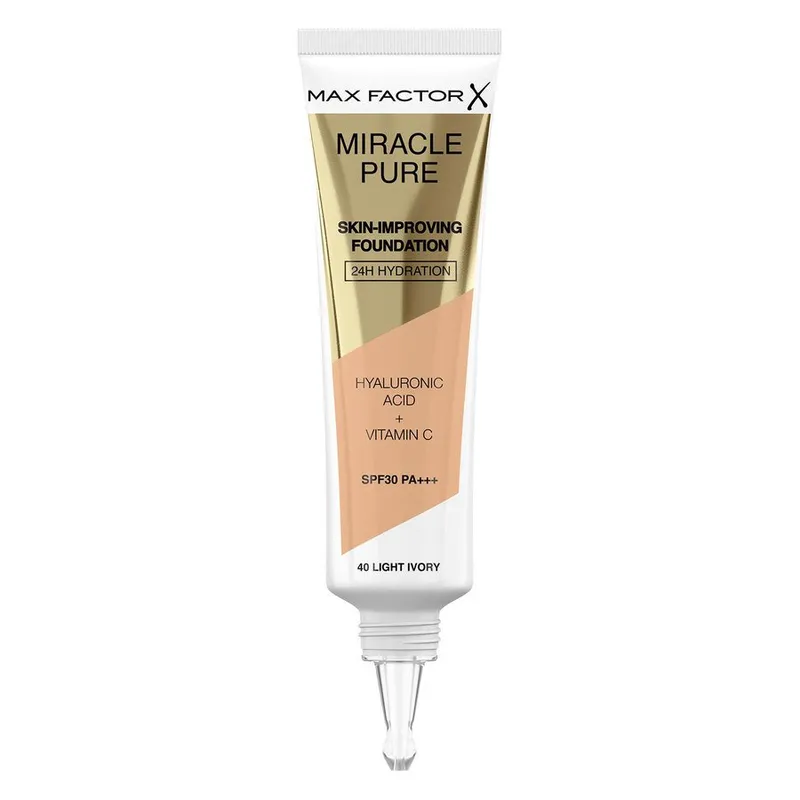 Bild 2 för MAX FACTOR Miracle Pure Foundation 40 Light ivory