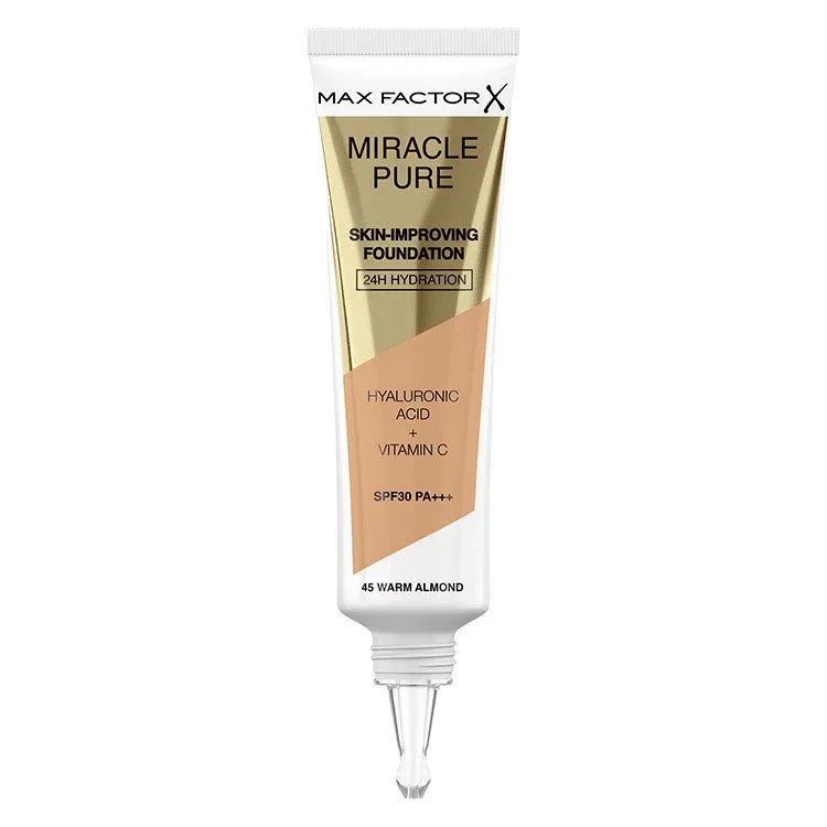 Bild 2 för MAX FACTOR Miracle Pure Foundation 45 warm almond