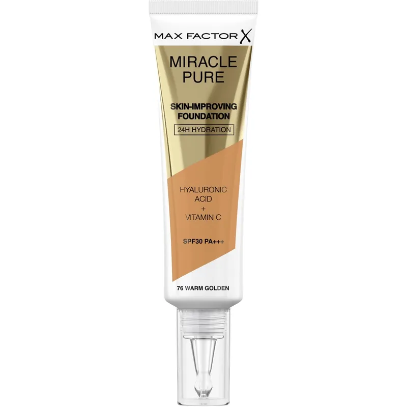 Alternativ bild 0 för MAX FACTOR Miracle Pure Foundation 76 warm golden