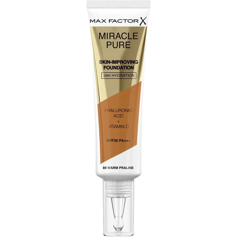 Alternativ bild 0 för MAX FACTOR Miracle Pure Foundation 89 warm praline